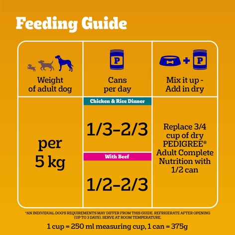PEDIGREE® CHOPPED CHICKEN AND RICE & BEEF ADULT WET DOG FOOD image 1