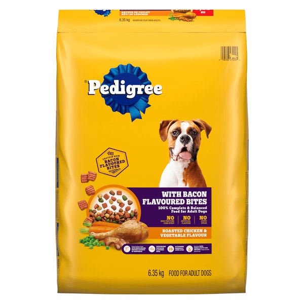 PEDIGREE® WITH BACON FLAVOURED BITES ROASTED CHICKEN & VEGETABLE FLAVOUR ADULT DRY DOG FOOD image 1