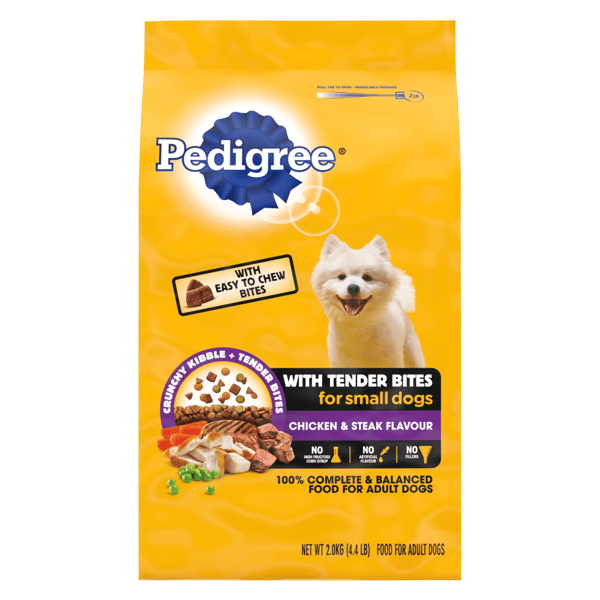 PEDIGREE® TENDER BITES SMALL BREED CHICKEN & STEAK FLAVOUR DRY DOG FOOD image 1