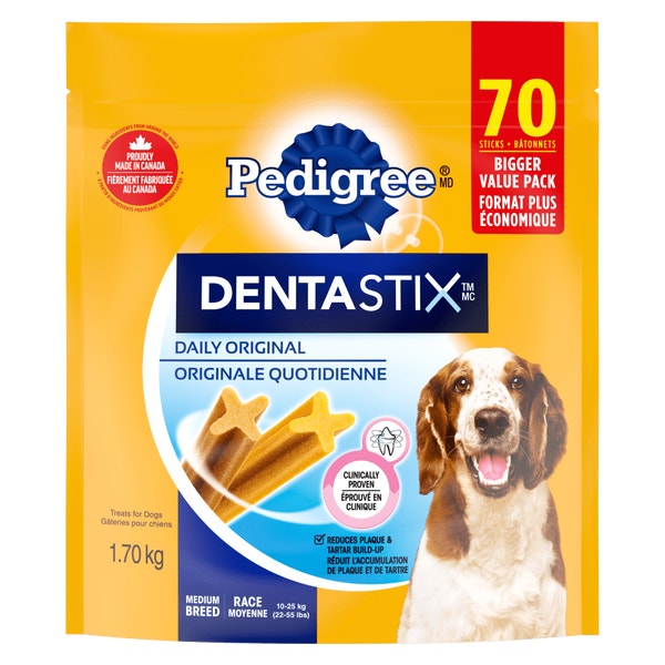 GÂTERIES POUR CHIENS PEDIGREE(MD) DENTASTIX(MC) POUR CHIENS MOYENS SAVEUR ORIGINALE image 1