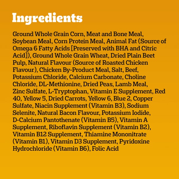 PEDIGREE® WITH BACON FLAVOURED BITES ROASTED CHICKEN & VEGETABLE FLAVOUR ADULT DRY DOG FOOD image 4