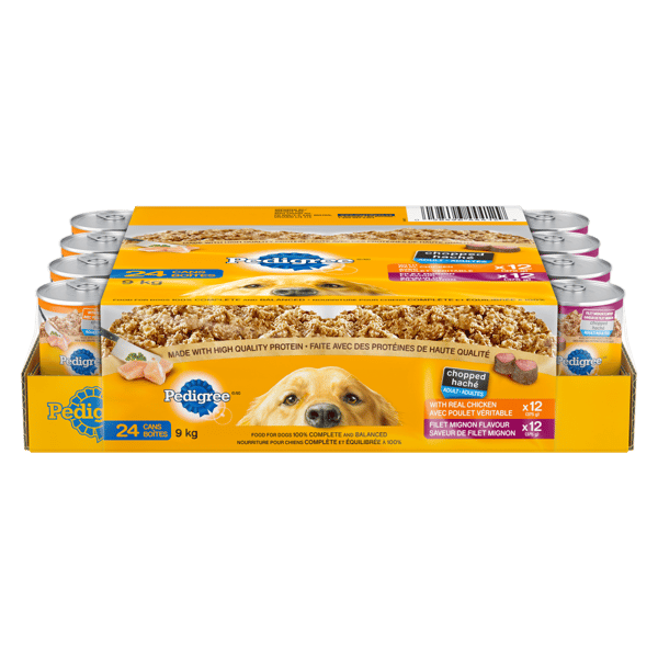 PEDIGREE® CHOPPED CHICKEN & FILET MIGNON HIGH PROTEIN VARIETY PACK WET DOG FOOD image 1