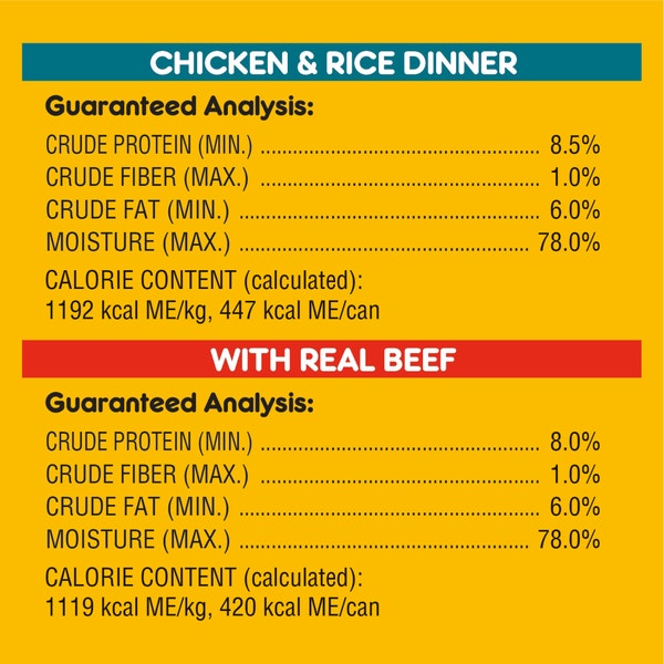 PEDIGREE® CHOPPED CHICKEN AND RICE & BEEF ADULT WET DOG FOOD image 3