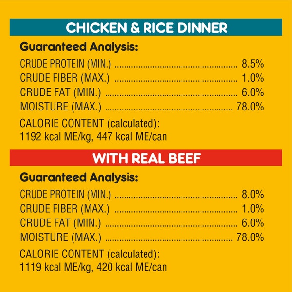 PEDIGREE® CHOPPED CHICKEN AND RICE & BEEF ADULT WET DOG FOOD image 3