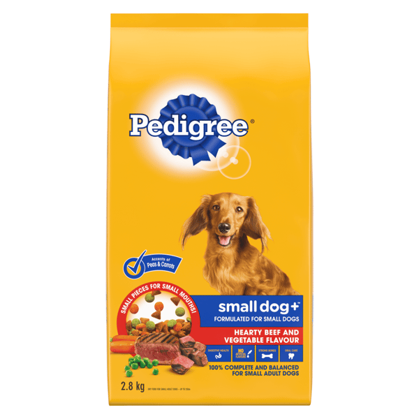 PEDIGREE® SMALL DOG+ HEARTY BEEF & VEGETABLE FLAVOUR DRY DOG FOOD image 1