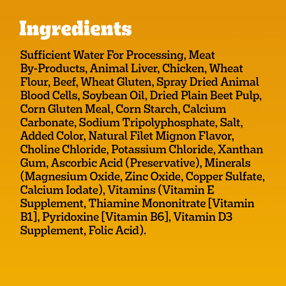 PEDIGREE® Choice Cuts in Gravy Filet Mignon Flavour ingredients image