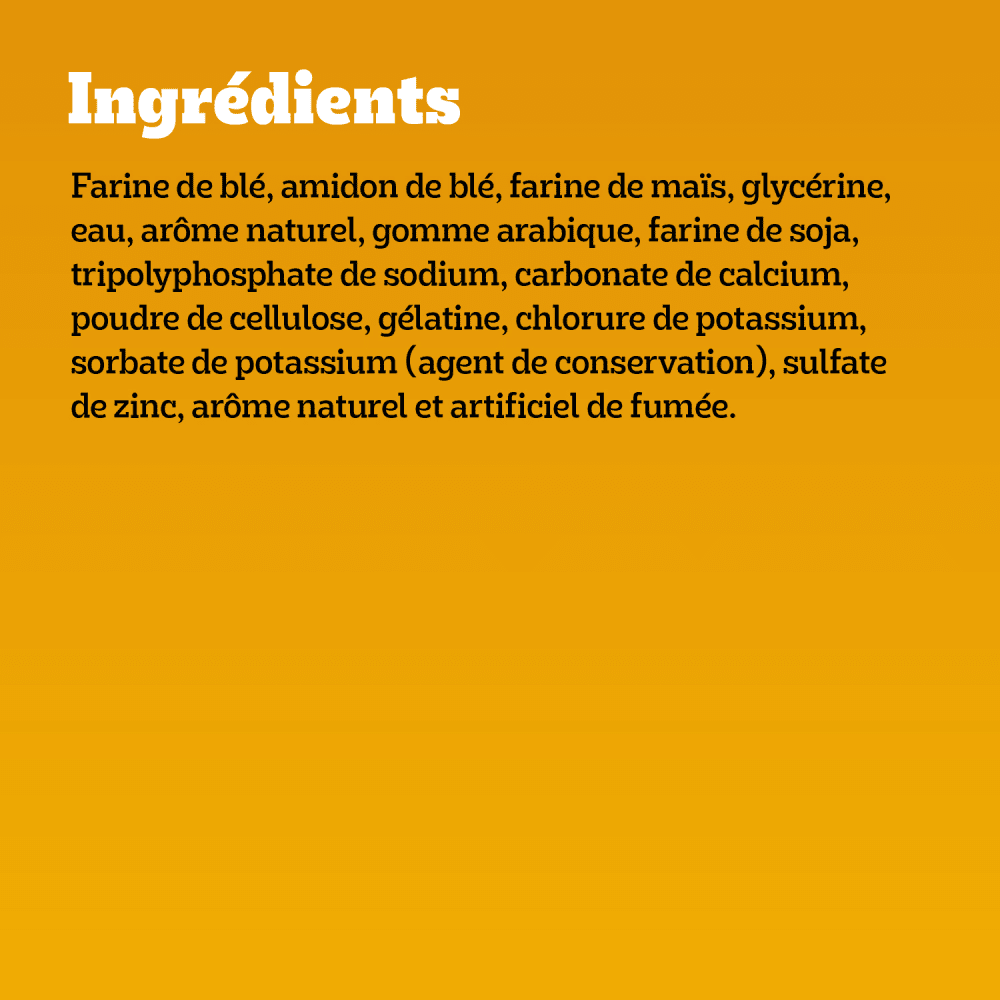 GÂTERIES POUR CHIENS PEDIGREE(MD) DENTASTIX(MC) POUR CHIENS MOYENS SAVEUR ORIGINALE ingredients image