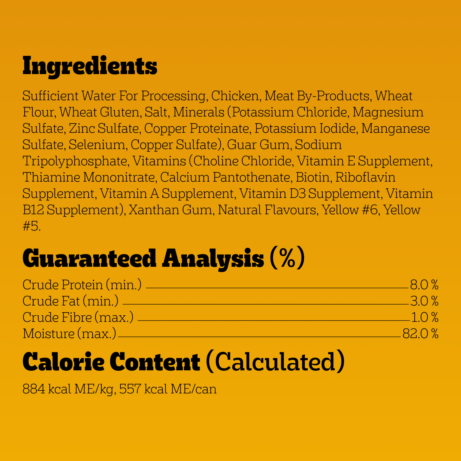 PEDIGREE® CHOICE CUTS WITH REAL CHICKEN ADULT WET DOG FOOD guaranteed analysis image