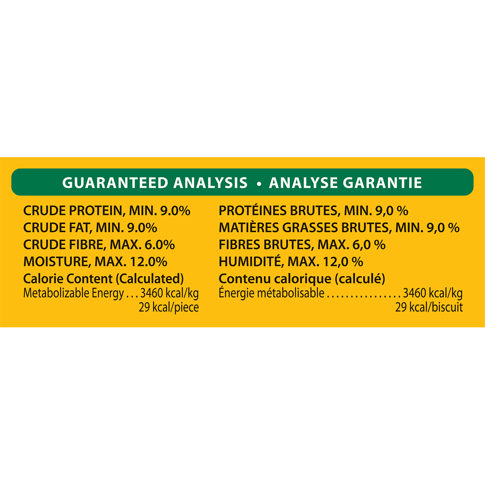 PEDIGREE® BREATHBUSTER SMALL DOG BISCUITS guaranteed analysis image