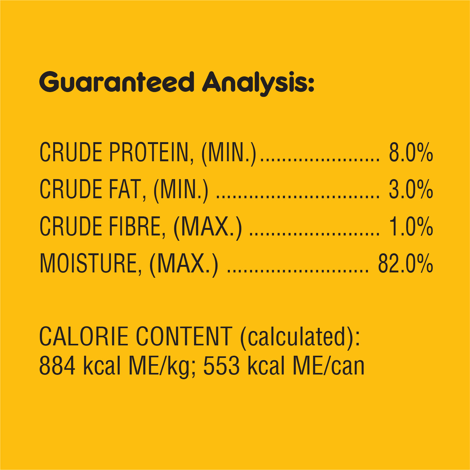 PEDIGREE® CHOICE CUTS WITH REAL BEEF ADULT WET DOG FOOD guaranteed analysis image