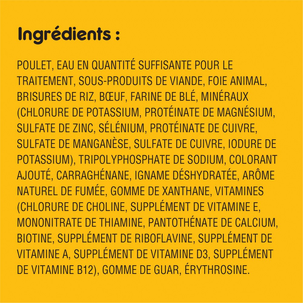 NOURRITURE HUMIDE POUR CHIENS ADULTES PEDIGREE(MD) REPAS HACHÉ AVEC BŒUF VÉRITABLE ingredients image