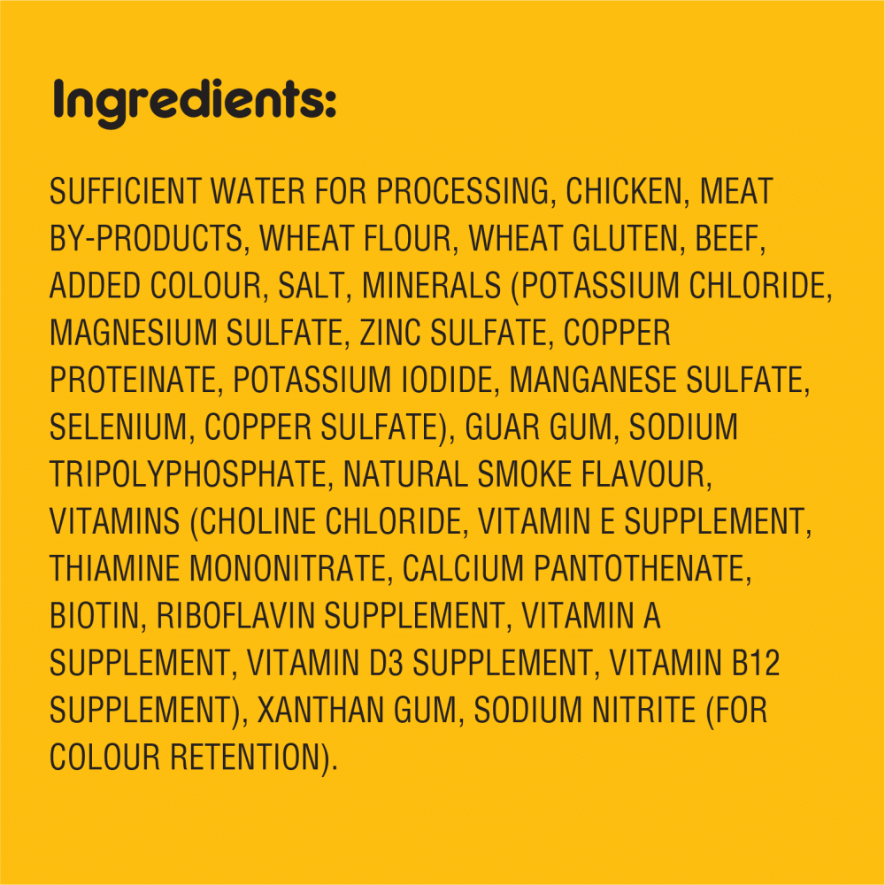 PEDIGREE® CHOICE CUTS WITH REAL BEEF ADULT WET DOG FOOD ingredients image