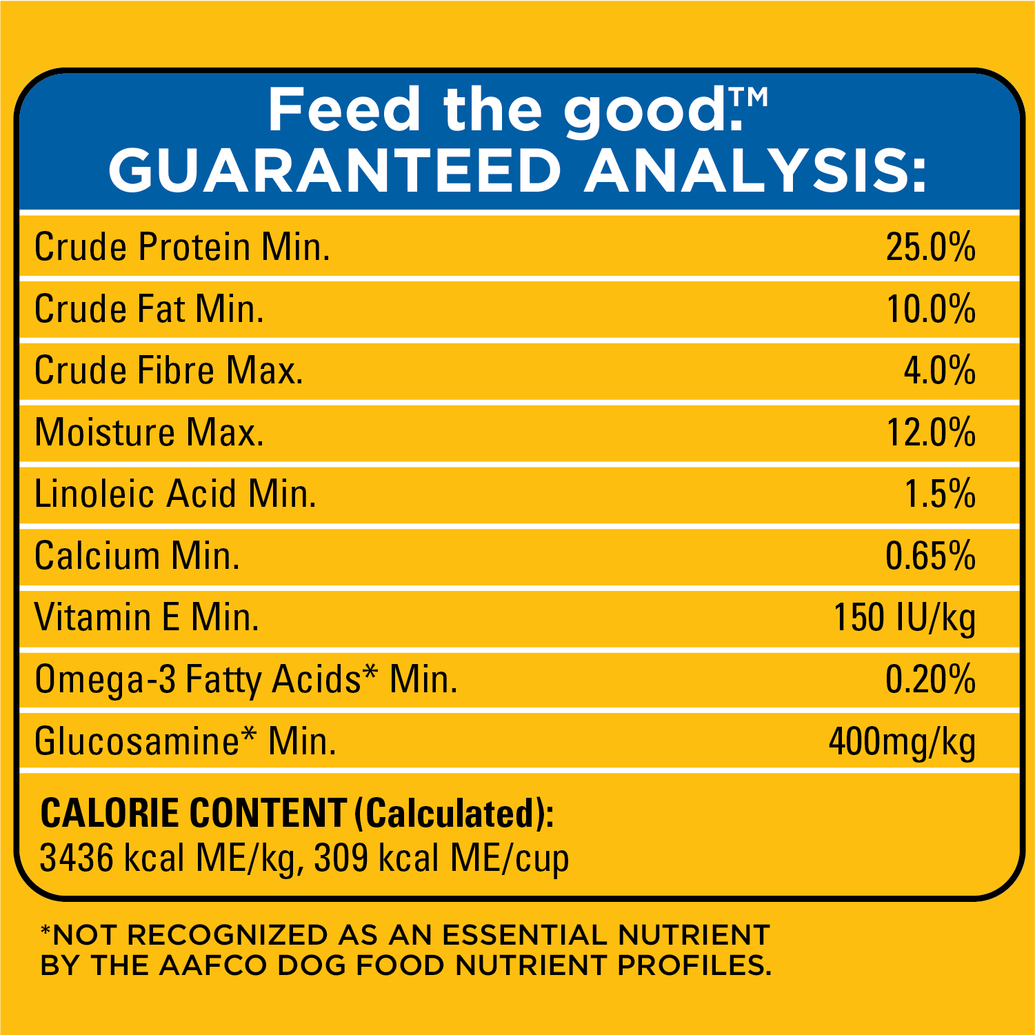 PEDIGREE® SMALL DOG+ ROASTED CHICKEN & VEGETABLE FLAVOUR MATURE ADULT DRY DOG FOOD guaranteed analysis image