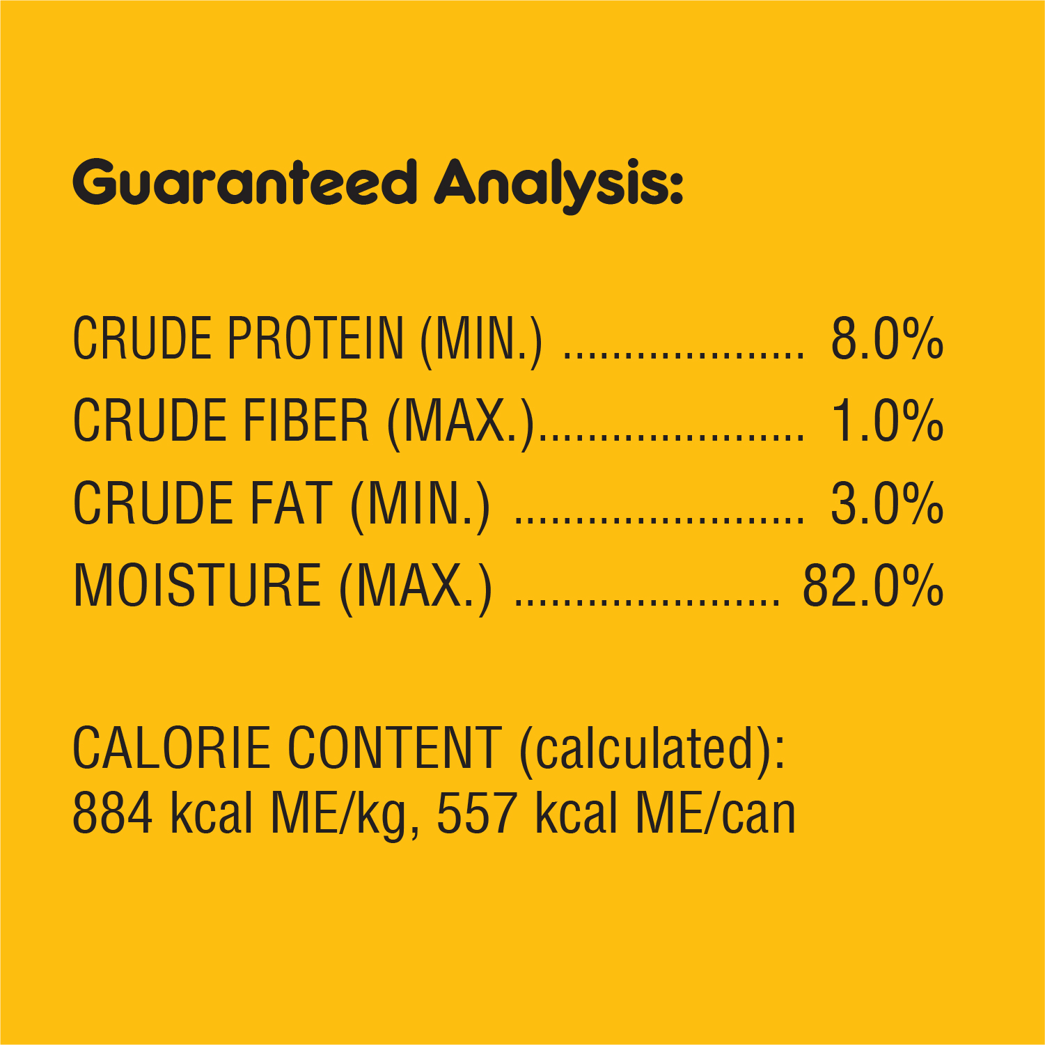 PEDIGREE® CHOICE CUTS WITH REAL CHICKEN ADULT WET DOG FOOD guaranteed analysis image